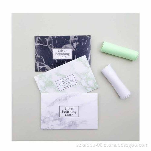 Factory Supply Paper Card Packed Jewelry Custom Jewelry Cleaning Anti-Tarnish Silver Polishing Cloths